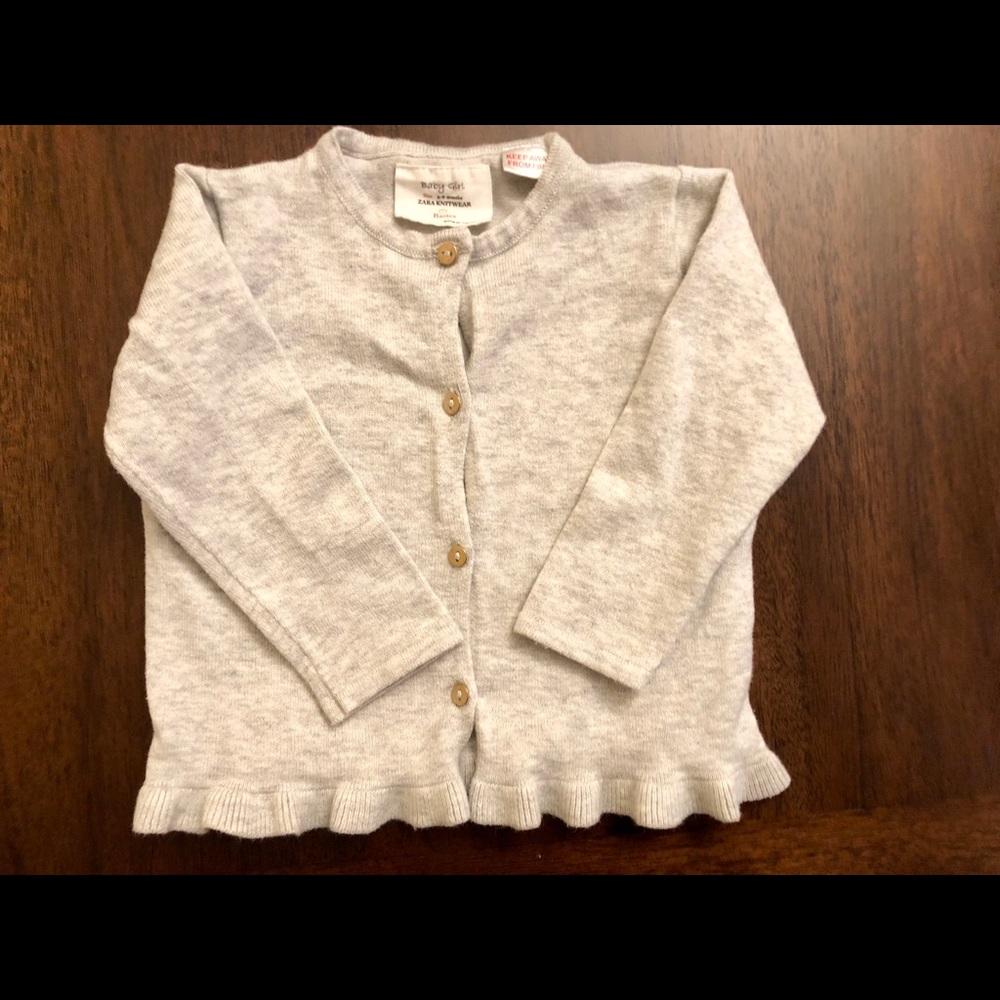 💞NWOT Zara Baby Knit Gray Cardigan Flash Sale